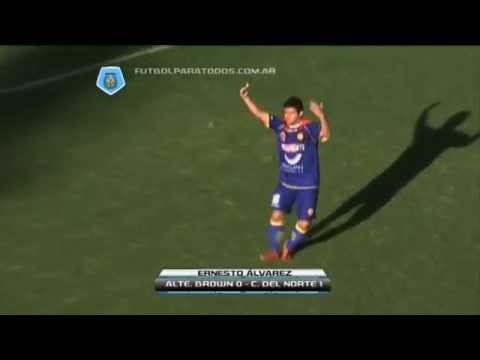 Gol de Álvarez. Alte. Brown 0 - Crucero del Norte 1. Fecha 28. B Nacional. FPT