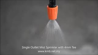 Single Outlet Mist Sprinkler c/w 4mm Tee Outlet