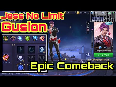 Gusion Epic Comeback [ Top Player Gusion ] - Jess no limit - Mobile Legends