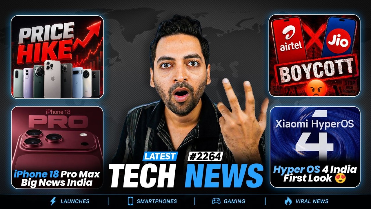 Price Hike Big Sad News😓,Airtel -Jio Boycott😡,HyperOS 4 First Look😍,iPhone 18 Pro Max Big News✅