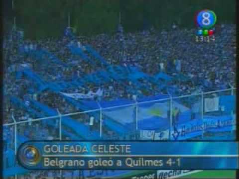 Goleada celeste - Belgrano 4 - Quilmes 1 [Fecha 19 - 09/10] Resumen canal 8