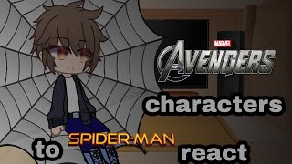 avengers characters react to spiderman//part 2//ma