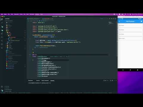 Flutter Sqlite Drift 9 Create Database