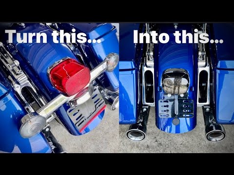 LED Smoked Brake Light & Turn Signal Bracket Delete On My 2015 Harley Davidson Road King