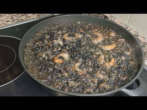Arroz Negro en la SARTÉN ¡Una Receta Exquisita, Sencilla y un Sabor Profundo con FUMET de MERCADONA!