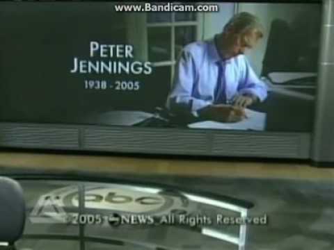 ABC World News Tonight - Peter Jennings Death - 2005/8/8 close