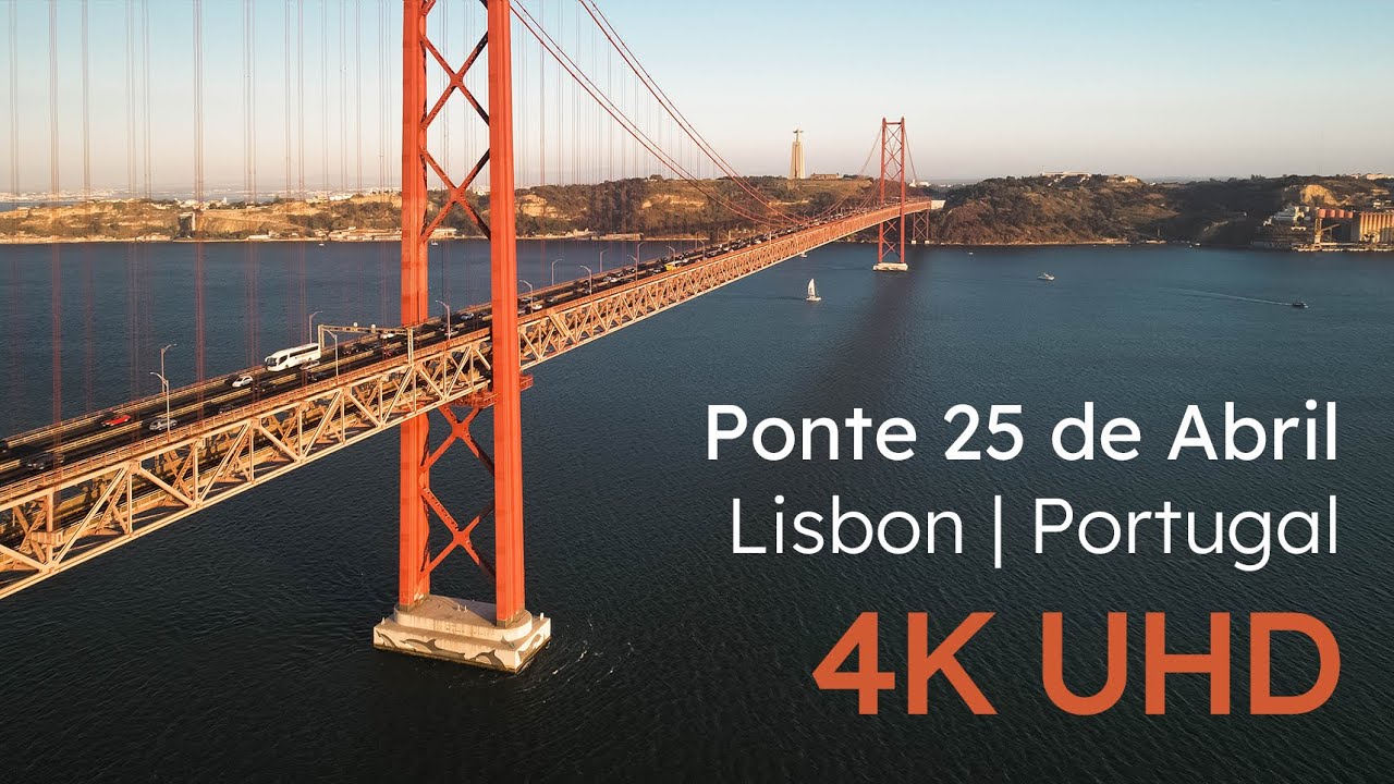 Discover the aerial vistas of Ponte 25 de Abril.