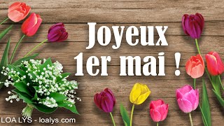 Joyeux 1er mai - un brin de muguet - message porte-bonheur