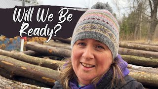 Canadian Winter Readiness VLOG: Burning Wood On The Homestead #homesteading #canadian #woodburning