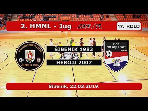 2. HMNL Jug, 17. KOLO: ŠIBENIK 1983 - HEROJI 2007  2:0, 22.03.2019.