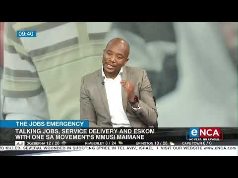 The Jobs Emergency In conversation with Mmusi Maimane