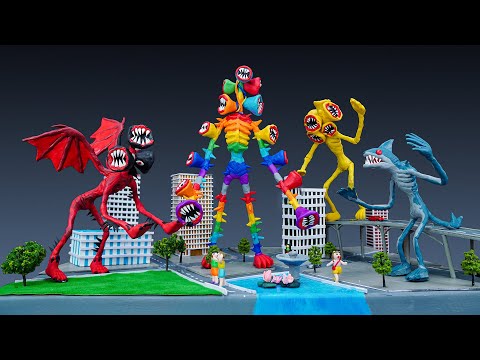 😱 All SIREN HEAD (Lvl 999 Rainbow -Dragon -Dark siren head gold -Shark) | Trevor Henderson with Clay