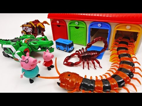 Go Go Geo Meca, Tayo the Little Bus Garage Station is Under Attack by Monster Bugs ~! Video