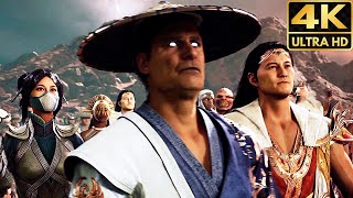 Mortal Kombat 1 - Titan Old Raiden Teams Up With Liu Kang & Kitana Scene - (MK1) 2023