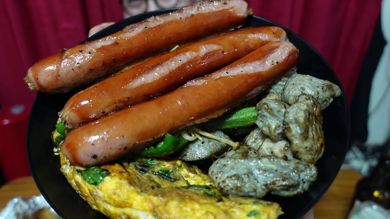 極太長ウインナー３　焼き鳥軍団　天才味付けニラ玉子焼き