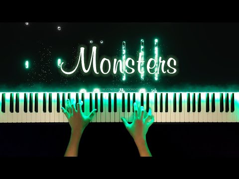 Katie Sky - Monsters | Piano Cover with Strings (with Lyrics & PIANO SHEET)