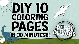 How to Create 10 Professional Coloring Pages FAST | Easy Canva Tutorial 2025