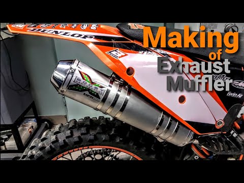 Making of Exhaust Muffler for my motocross motorcycle KTM SX-F 450 + DB Killer