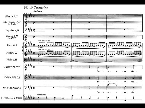 Mozart, Così fan tutte - Terzettino: Soave sia il vento (score)