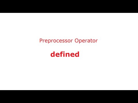 C Preprocessor Operator: defined