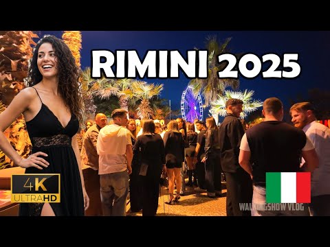 ⁴ᴷ⁶⁰ 🇮🇹 Nightlife in Rimini, Italy | Walking Tour (May 2024) [4K]