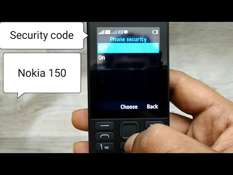how to set\on\off  Security lock/code in NOKIA 150-1190|nokia 150 reset security code\change