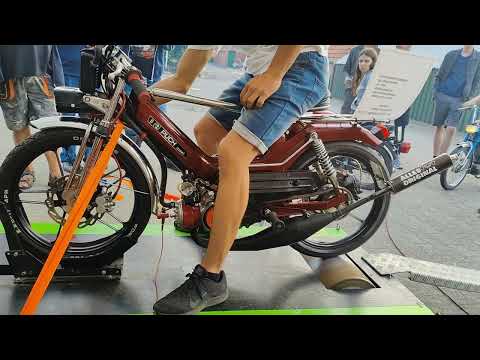 Puch Maxi rennpuch Prüfstandslauf 21,1ps wakü Umbau extrem