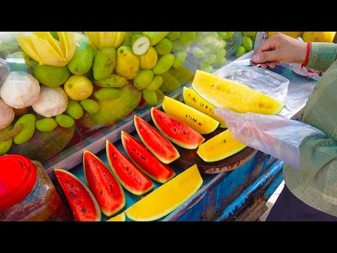 Awesome! Fruit Ninja of Cambodia - Amazing Fruit Cutting Skills - Cambodian Street Food