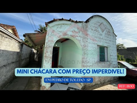 REF:1100,MINI CHÁCARA COM PREÇO IMPERDIVEL ! EM PEDRO DE TOLEDO - SP POR R$170.000,00