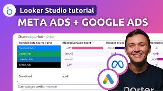 Connect Meta Ads + Google Ads to Data Studio tutorial