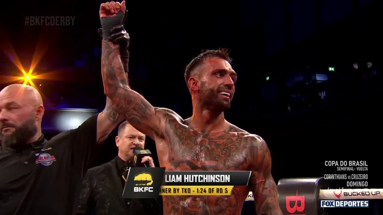 🫣 LIAM HUTCHINSON vs LUKE BRASSFIELD, increíble TKO con un solo ojo | PELEA COMPLETA | BKFC Derby