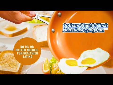 Gotham Steel 9.5 Inch Nonstick Frying Pan | Oven-Safe Skillet