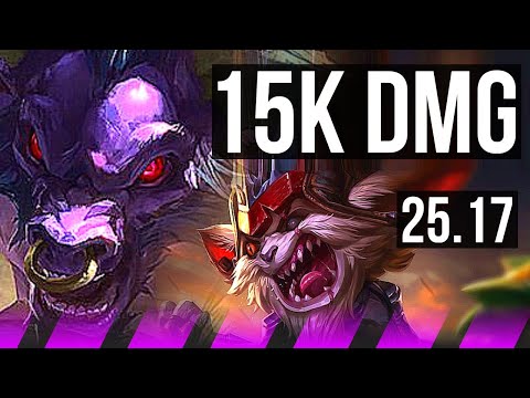 ALISTAR & Ziggs vs KLED & Kai'Sa (SUP) | 15k DMG | KR Master | 25.17