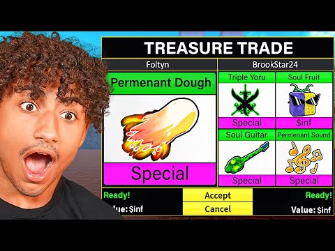 Trading PERMANENT DOUGH FRUIT For 24 Hours.. (Blox Fruits)