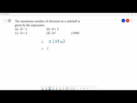 The maximum number of electrons in a subshell is given by the expression(a) 4l – 2 (b) 4l + 2