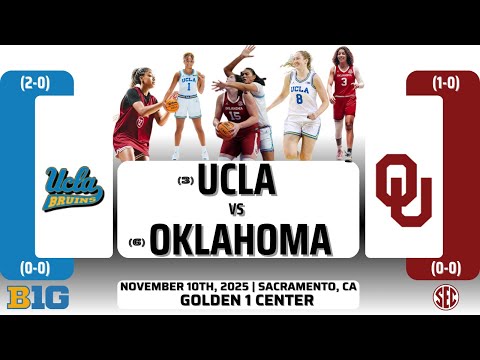 No. 3 UCLA vs No. 6 Oklahoma | NCAA Women's Basketball | 11.10.25