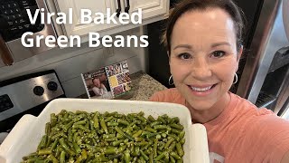 Viral Baked Green Beans | Easy Side dish for Easter or any quick and easy dinner recipe