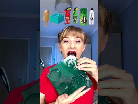 ASMR Eating Giant Jello, Ice Cream, Candy Spray Mukbang #shorts