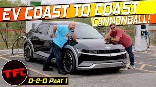 The Road Trip From HELL - We Cannonball an Electric Car 2,500 Miles from Coast to Coast! (Part 1) by The Fast Lane Car