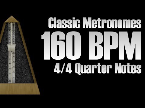 160 BPM 4/4 Wooden Metronome (Click Track in HD)