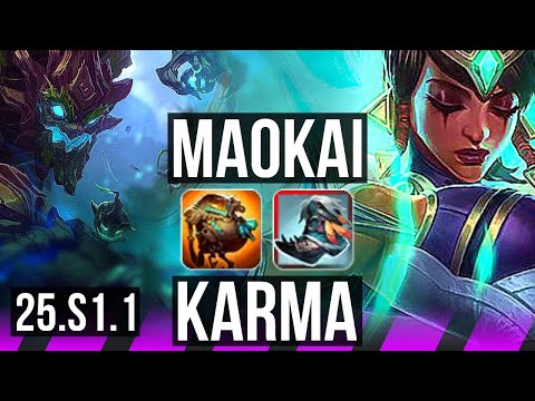 MAOKAI & Xayah vs KARMA & Ezreal (SUP) | NA Grandmaster | 25.S1.1