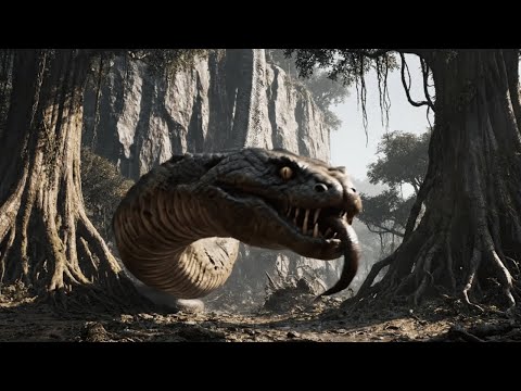 Life Million Years Ago – Beautiful Girl Elara Chased by Giant Titanoboa | Girl Survival Alone .