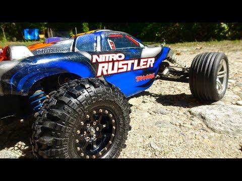 INSANE 1.9 Beadlock Wheel TORTURE Test! Gas RC Truck Traxxas Nitro Rustler Testing OX RC Wheels