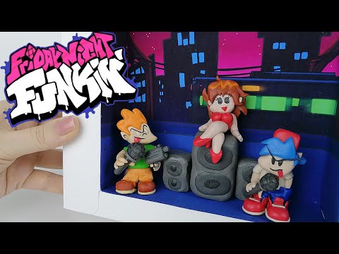 Friday Night Funkin Diorama / Making Pico with clay / Girlfriend and Boyfriend / FNF / ClayMod