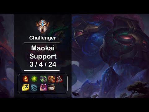 [4K] LOL Challenger Maokai Support (3/4/24) Ep.190