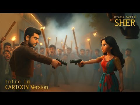 SHER Drama Serial Intro Animation In Cartoon Version | Danish Taimoor | Sarah Khan | Toon Twist