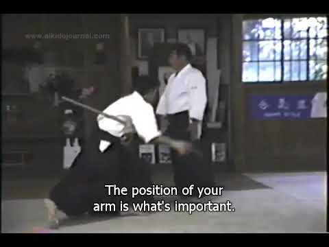 Saito Sensei Jo dori Jo Nage Sept 1988 Айкидо Ивама  Сайто Сенсей джодори