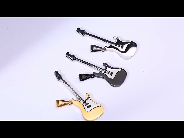 Vídeo relacionado con kkjoy Collar con colgante de instrumentos musicales de acero inoxidable para mujeres y hombres entusiastas de la música