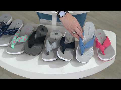 CLOUDSTEPPERS by Clarks Jersey Thong Sandals - Arla Glison on QVC