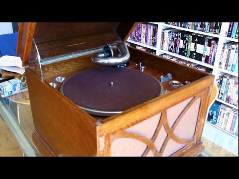 HMV 130 Wind Up Gramophone Repair.  Spring replacement and service.